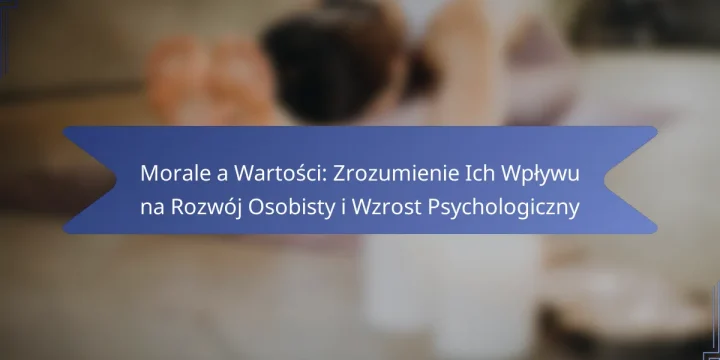 Morale a Wartości: Zrozumienie Ich Wpływu na Rozwój Osobisty i Wzrost Psychologiczny